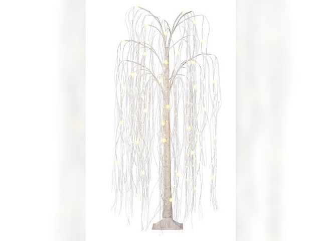 Lot 96-179529 - 5 ft Pre- Lit Outdoor Willow Tree with 240 Warm White Multi Function LED Lights
New