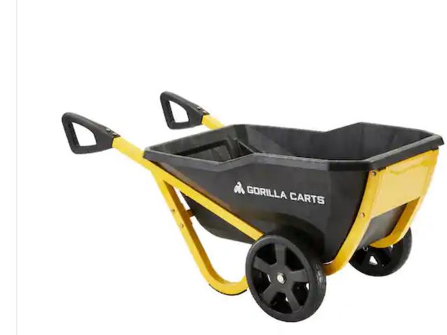 Lot 96-166435 - GORILLA CARTS
7 cu. ft. Evolution Poly Garden Cart, Impact Resistant Poly Tub, 12 in. No-Flat Tires,...