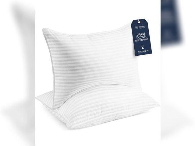 Lot 96-187530 - Beckham Hotel Collection Bed Pillows Standard/Queen Size Set of 2 - Original Soft Down Alternative P...