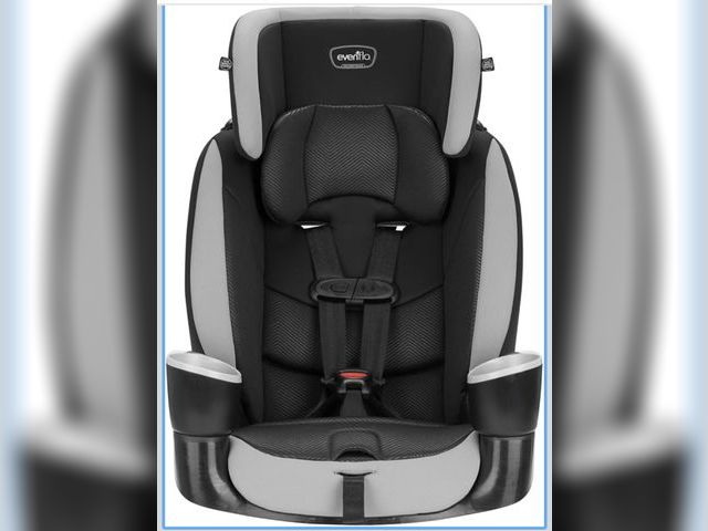 Lot 96-181093 - Evenflo High-Back Booster Car Seat with Harness, 22 to 110lbs, Maestro Sport, Granite Gray MSRP $119...