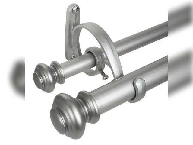 Lot 96-181539 - Decopolitan Urn Telescoping Double Drapery Rod Set, 72-144", Antique Silver

Appears unused