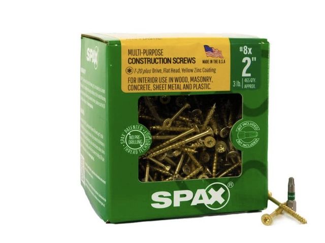 Lot 96-211902 - SPAX #8 × 2 in. Interior Flat Head Wood Screws Construction Framing lorx
T-Star Plus (465 Each) 3 LB...