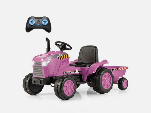 Lot 96-190352 - 12V Toddler Ride On Tractor Toy w/ Remote Control Detachable Trailer For Storage
New
MSRP $160.00