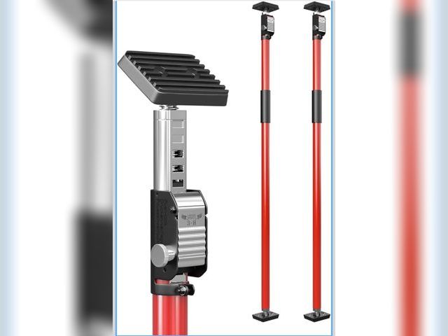 Lot 96-187536 - 3-H Truck Cargo Bar,Adjustable Support Pole All Metal 2 Pack,Cabinet Jack,Truck Bed Divider with Sel...