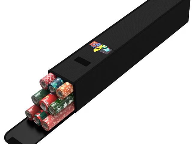 Lot 96-181614 - Gift Wrapping Paper Organizer, Christmas Wrap Paper Holder, fits for 9 Standard Rolls, Storage Conta...