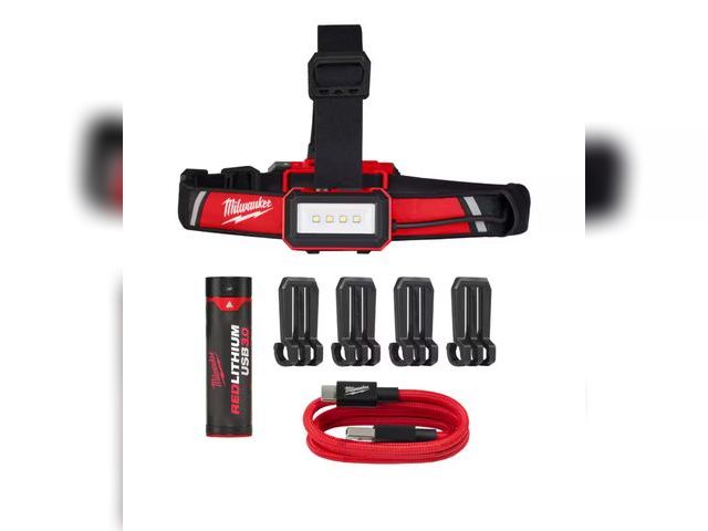 Lot 96-198042 - Milwaukee
600 Lumens LED REDLITHIUM USB Low-Profile Hard Hat Headlamp
Unused open box some pieces mi...