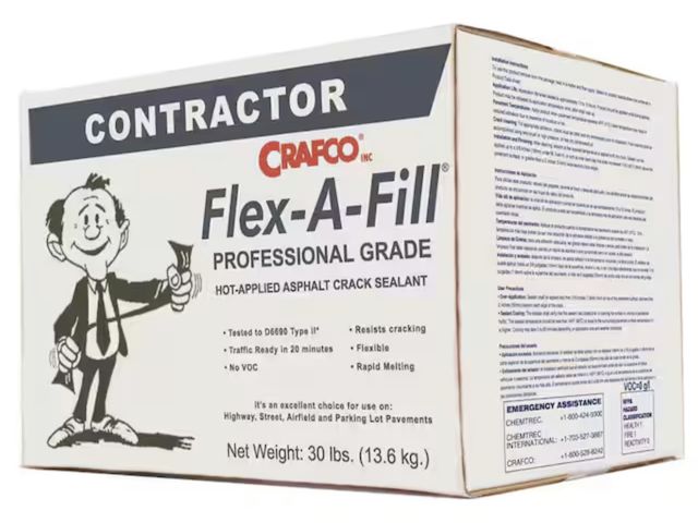 Lot 96-212308 - Crafco
Flex-A-Fill 30 lb. Box Black Pavement Crack Repair Sealant
New
