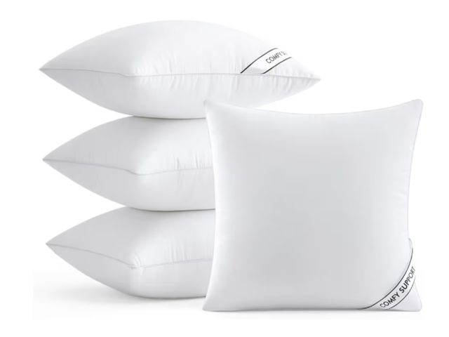 Lot 96-211350 - 4 Pack Comfy Support Throw Pillows for Sofa Couch Bed New