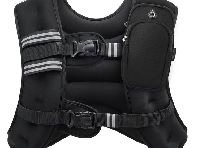 Lot 96-170116 - ZELUS Weighted Vest, 6lb/8lb/12lb/16lb/20lb/25lb/30lb Weight Vest with Reflective Stripe for Workout...