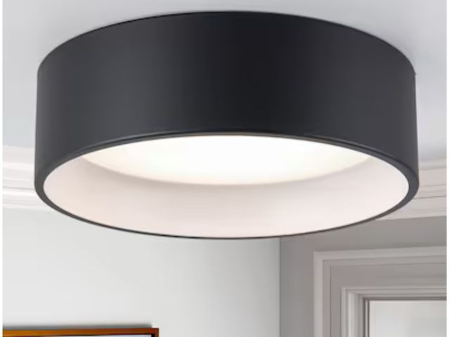 Lot 96-177610 - C Cattleya 1 -Light 13-in Black Integrated LED Flush Mount Light New