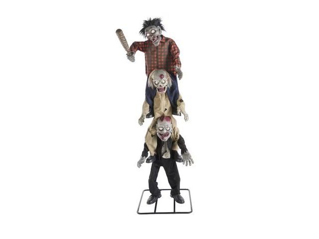Lot 96-183672 - Home Accents Holiday 7.5 ft. Gruesome Grounds Animated LED Zombie Stack Trio
Lightly Used as store d...