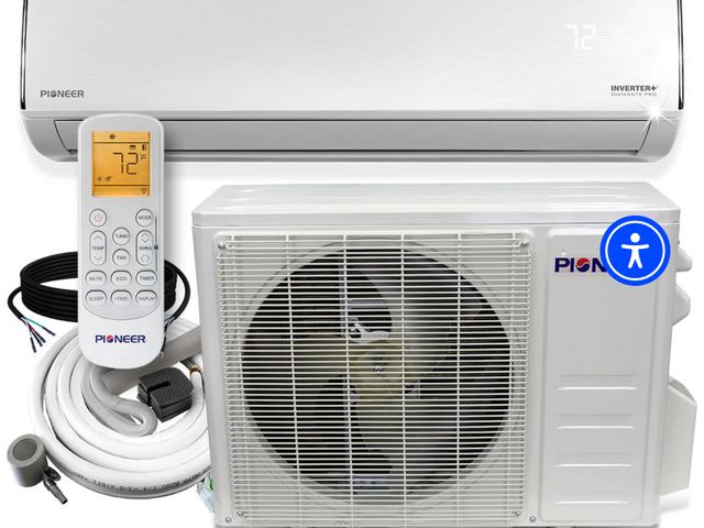 Lot 96-156625 - Pioneer® Diamante Pro™ 36,000 BTU 19 SEER2 230V High-Wall Ductless Mini-Split Air Conditioner Invert...
