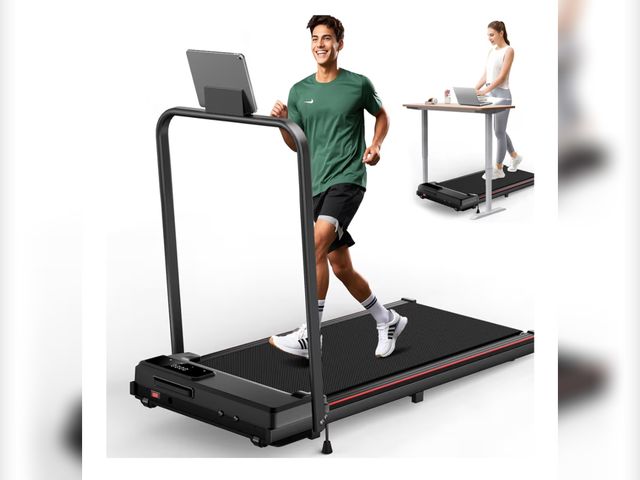 Lot 96-179168 - 340lb Capacity Walking Pad Treadmill with 12% Incline, Big LED Display Under Desk Treadmill Support ...