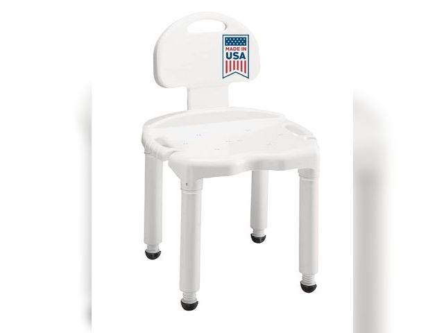 Lot 96-159390 - Carex Bath Seat And Shower Chair with Backrest for Seniors, Bath Chair For Elderly, Disabled, Handic...