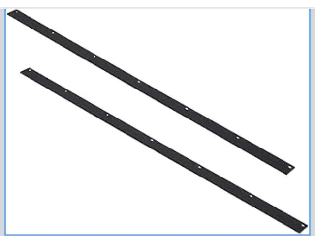 Lot 96-221779 - 2 Pack Heavy Duty 48" Steel Snow Plow Blade Wear Bar, Replacement Snow Plow Wear Strips - Black Coat...