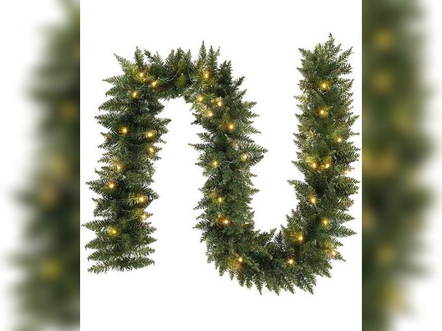 Lot 96-211242 - Appears to be Pre-lit Christmas Garland Holiday Artificial Decor, Christmas Garland with Lights for ...