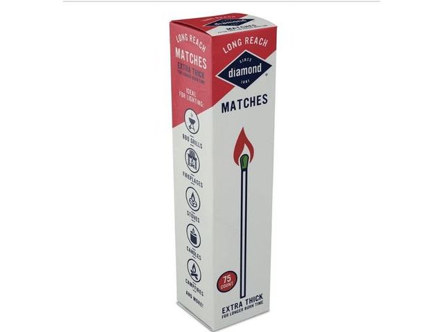 Lot 96-198429 - Diamond
Greenlight Long Reach
Matches, Large Strike On Box Matches (75-Count) for Lighting Candles, ...