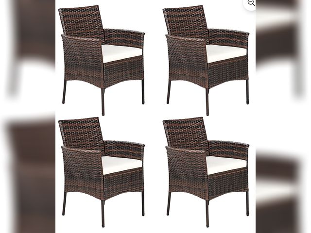 Lot 96-192232 - Patiojoy Outdoor 4 PCS Rattan Dining Chair Patio Cushioned Arm Chair w/Zipper Brown
New
Msrp $239.99