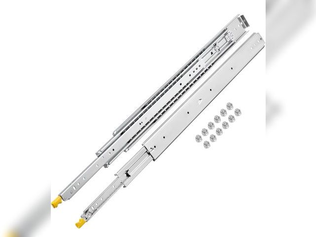 Lot 96-210784 - VEVOR Heavy Duty Drawer Slides 60 Inch 500 lb, 1 Pair Full Extension Side Mount Ball Bearing Rails w...