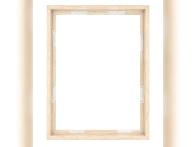 Lot 96-187762 - MCS Canvas Float Frames 18x24 Frame, Natural Woodgrain and White Ombre Paint for Finished Canvases, ...