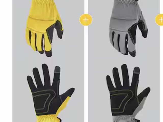 Lot 96-211716 - 2 pairs Large Utility Work Gloves + 1 extra glove. 5 gloves total New