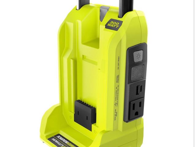 Lot 96-159839 - RYOBI 40V 300-Watt Portable Battery Inverter Power Source (Tool Only) MSRP $99.99 Unused