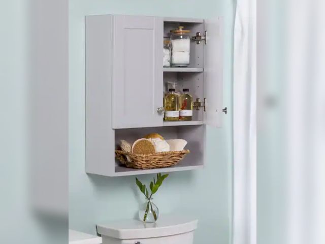 Lot 96-210945 - Glacier Bay
Lancaster 25 in. Gray Storage Cabinet
New 
Msrp $189.00