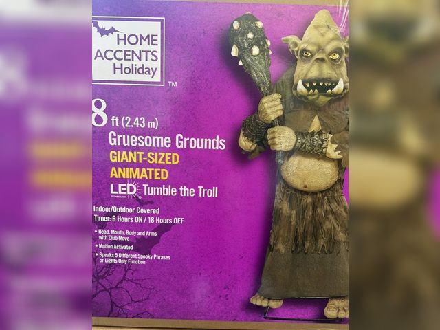 Lot 96-183177 - Home Accents Holiday 8 ft Gruesome Grounds Giant-Sized Animated LED Tumble the Troll 
New 
Msrp $399...