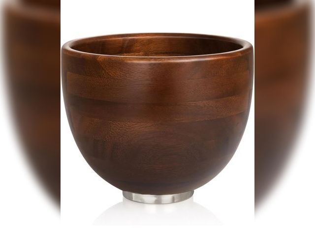 Lot 96-179251 - Premium Walnut Wood Mixing Bowl – 5 Quart – Compatible with 4.5 &amp; 5 Qt Tilt-Head Models – Natura...