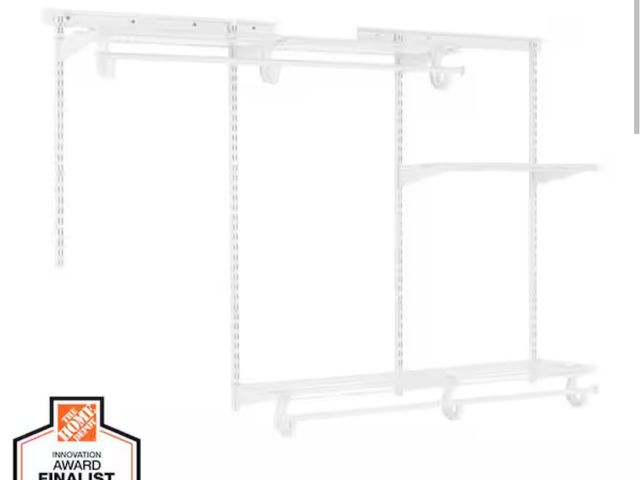 Lot 96-163669 - Everbilt 4 ft. - 6 ft. Regular Duty Closet Organizer Kit New MSRP $119