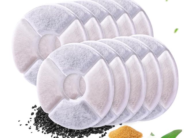 Lot 96-177516 - RBAYSALE Cat Water Fountain Filters 10 Pack Cat Fountain Filter Replacement, 3 Triple Filtration Sys...