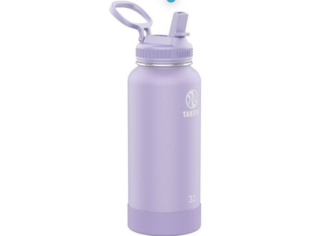 Lot 96-165599 - Takeya Actives Insulated Stainless Steel Water Bottle with Straw Lid, 32 Ounce, Lavender Field

New