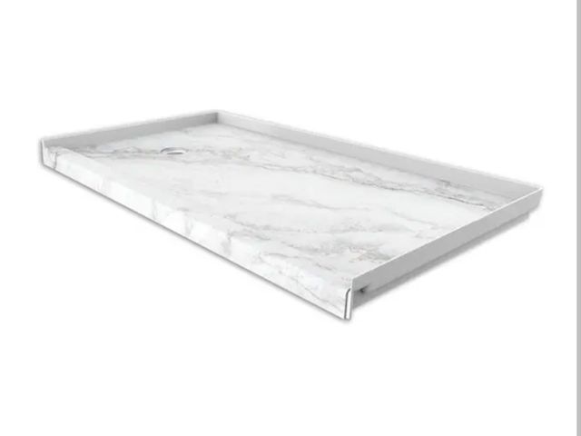 Lot 96-171846 - FlexStone 30 in. x 60 in. Single Threshold Shower Base with Left Hand Drain in Calypso New MSRP $665