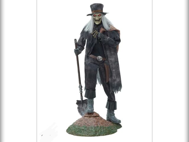 Lot 96-182080 - Home Accents Holiday 6.5 ft. Grave &amp; Bones Animated LED Grave Robber New MSRP $249