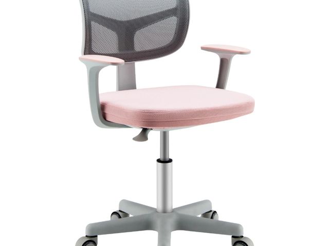 Lot 96-197413 - Kids Desk Chair Adjustable Height Children Study Chair w/Universal Casters Pink New