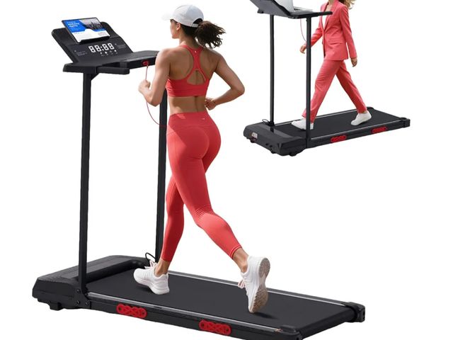Lot 96-175791 - Walking Pad Treadmill with Handles, Folding Foldable Electric Treadmills for Home Small, 3.0HP Walki...