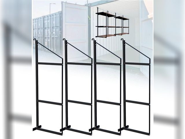 Lot 96-168830 - Shipping Container Shelf Shelving Brackets 3-Layers Heavy-Duty Steel Cargo Containers Storage Shelve...