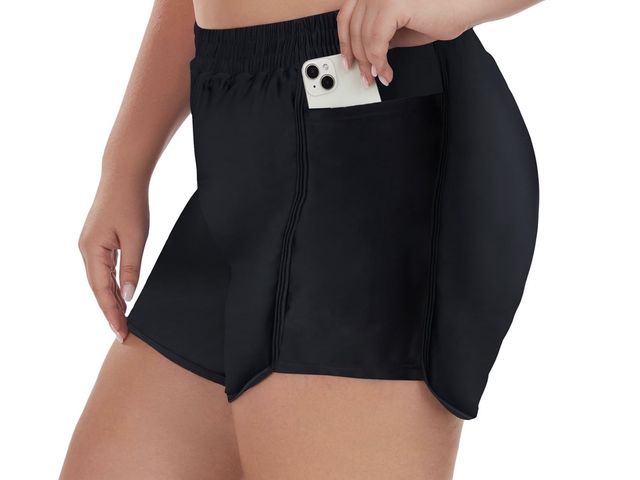 Lot 96-230437 - Ocean Blues Women's High Waisted Swim Shorts Swimsuit Bottoms UPF 50+ Sun Protection Board Shorts Bl...