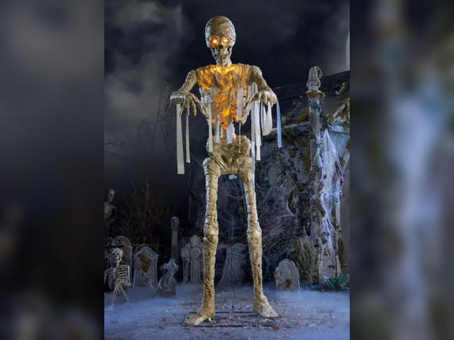 Lot 96-232553 - Home Accents Holiday 11 FT Grave &amp; Bones Giant-Sized LED Mummy New  Msrp $299.00