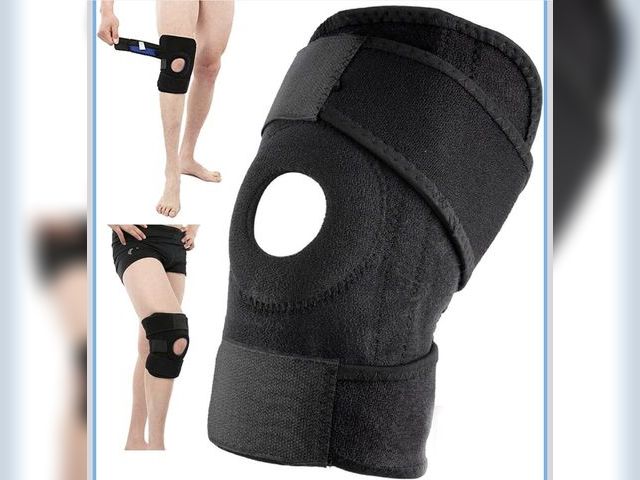 Lot 96-233149 - Unisex Knee Support Adjustable Compression Knee Open Patella Tendon Support Knee Brace Arthritis Pai...