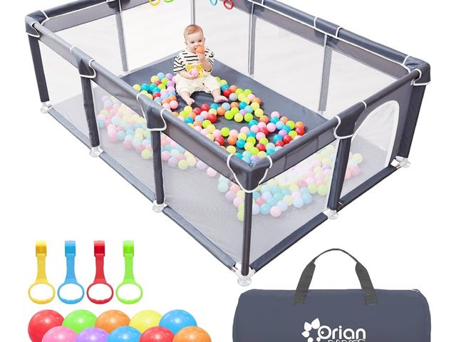 Lot 96-173350 - Orian Baby Playpen for Babies and Toddlers, Oxford Fabric, Indoor &amp; Outdoor Play Pen, Includes 1...