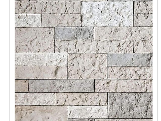 Lot 96-179658 - 40 sq. Ft. AIRSTONE Ocean View Light Sandstone Cement Standard Primary
Wall Tiles (8 sq. ft./case) M...