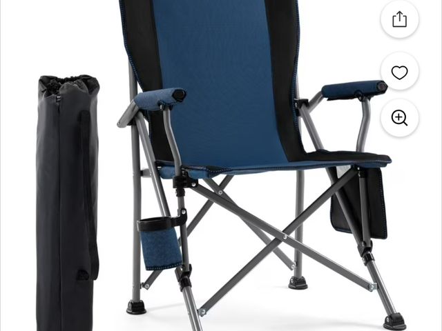 Lot 96-180985 - Camping Chair for Adults,Portable Folding Lawn Chair for Outside,Heavy Duty Camping Chair Support up...