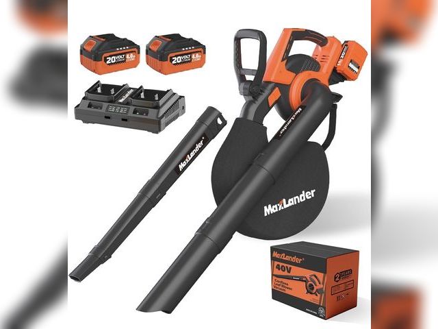 Lot 96-209989 - MAXLANDER Cordless Leaf Blower &amp; Vacuum with Bag, 3-in-1 Brushless Battery Powered Leaf Vacuum M...