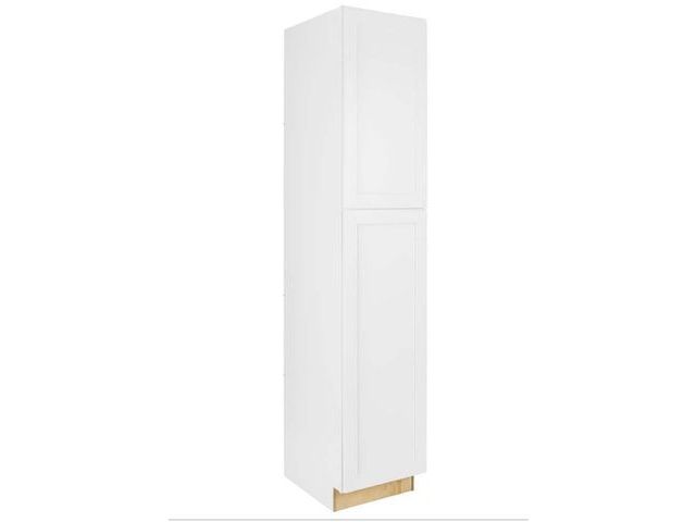 Lot 96-173854 - Hampton Bay Avondale 18 in. W x 24 in. D x 90 in. H Ready to Assemble Plywood Shaker Pantry Kitchen ...