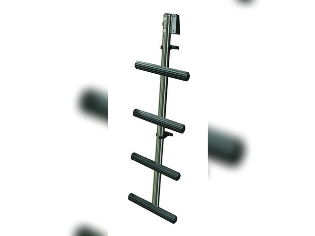 Lot 96-183510 - JIF Marine Stainless Steel Dive Ladder – 4-Step Center Post Ladder with Non-Skid Steps, Quick Releas...