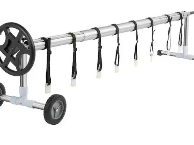 Lot 96-156915 - Karl home
18 ft. Aluminum Stainless Steel Solar Cover Pool Reel for Inground Swimming
New 
Msrp $164...