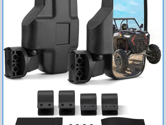 Lot 96-190934 - KEMIMOTO UTV Mirrors UTV Side Mirrors Fits 1.6 inch to 2 inch Roll Cage Compatible with Polaris RZR ...