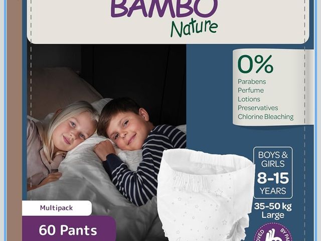 Lot 96-195226 - Bambo Nature Premium Dreamy Night Pants, Pull Up Pants, Eco-Labeled Night Time Diapers, Secure, Comf...