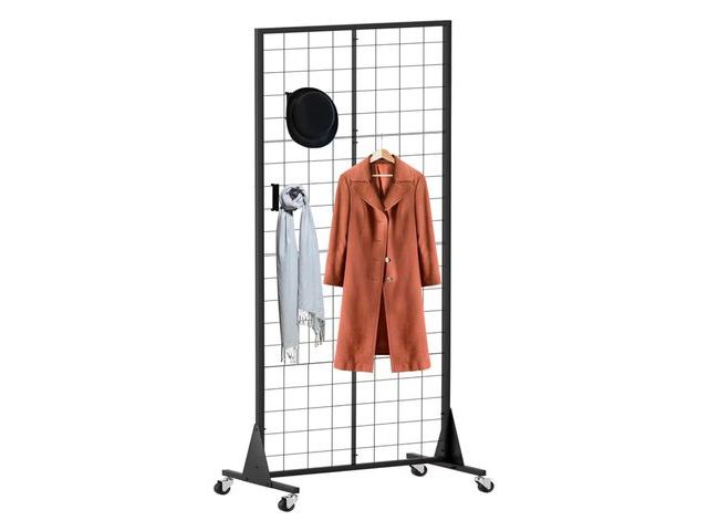 Lot 96-180363 - Gridwall Panel Display Stands Heavy Duty Floor Standing Retail Display Rack with Triangle Base for R...